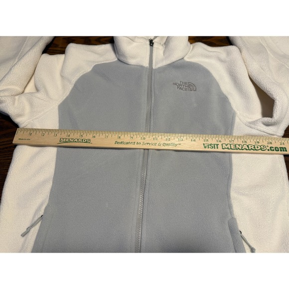 The North Face Fleece Jacket Womens L G Cream Gray Zip Up Outdoor Warm - Picture 7 of 16
